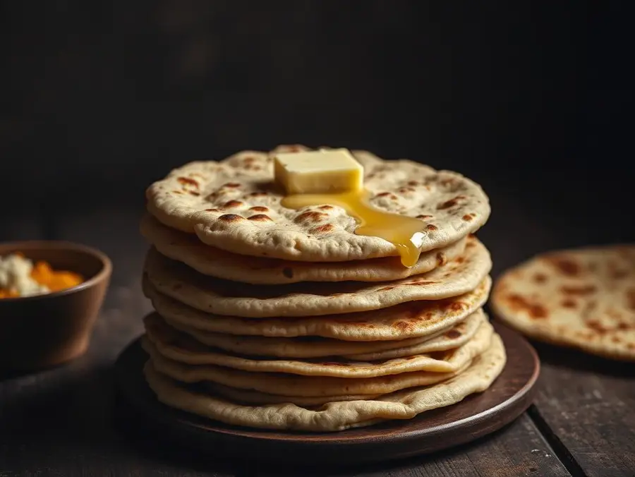 Soft Chapati — Stack of freshly made Indian flatbreads