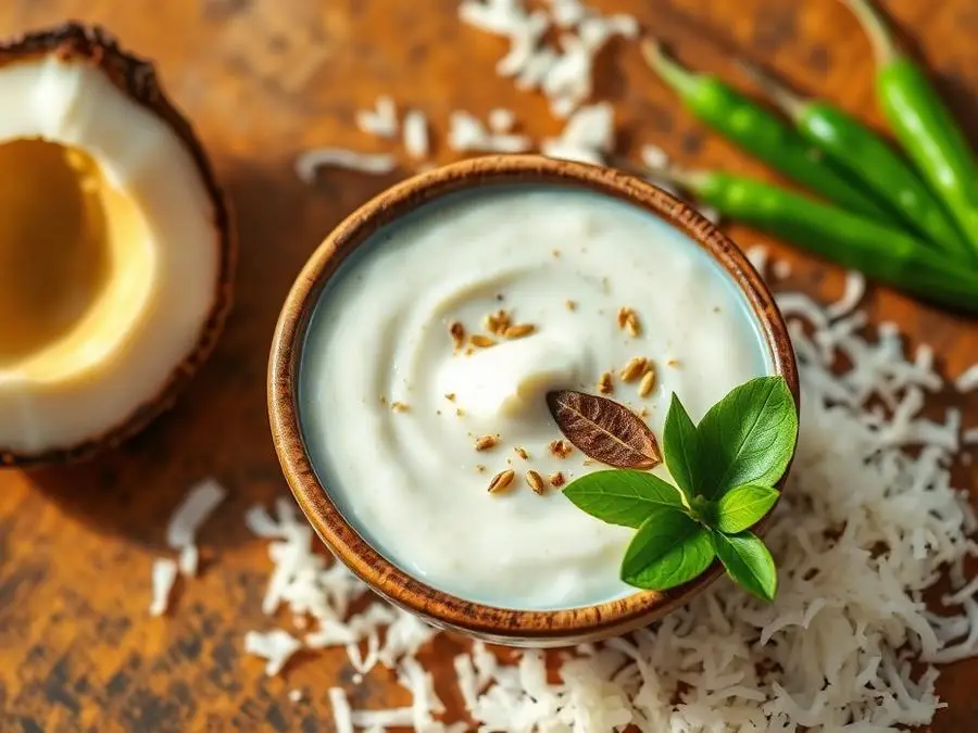 Coconut Chutney — Fresh coconut chutney with tempering