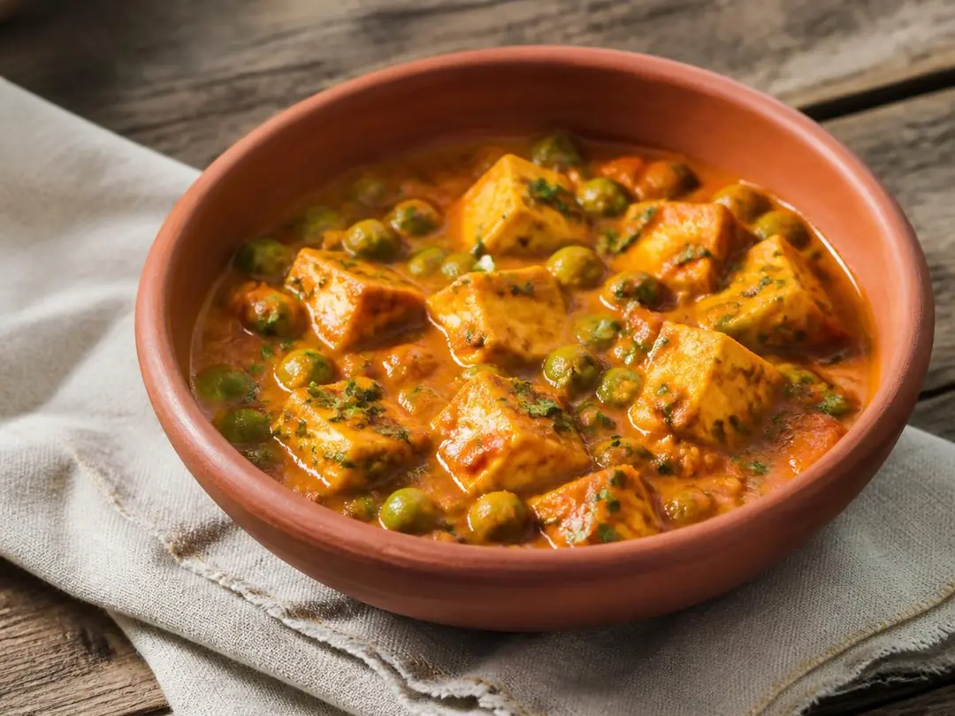 Matar Paneer — Matar paneer with peas and paneer in tomato gravy
