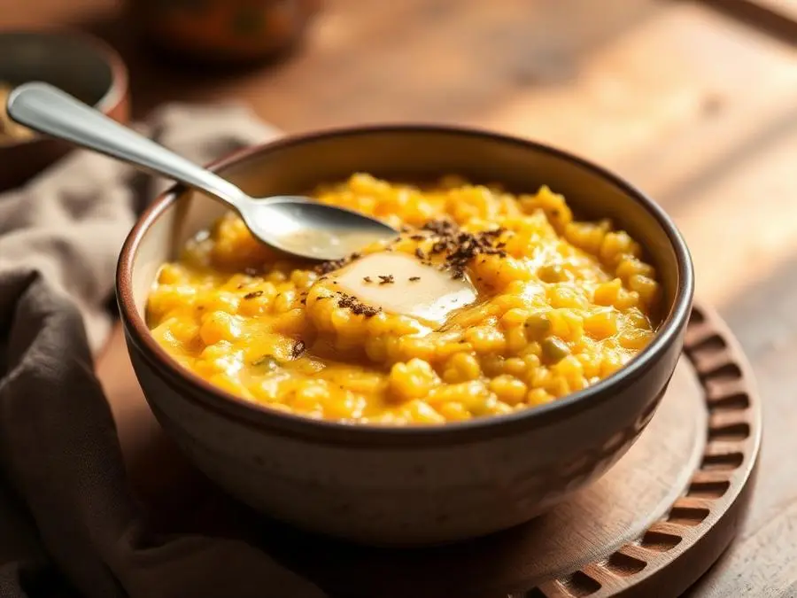 Moong Dal Khichdi — Moong dal khichdi with ghee