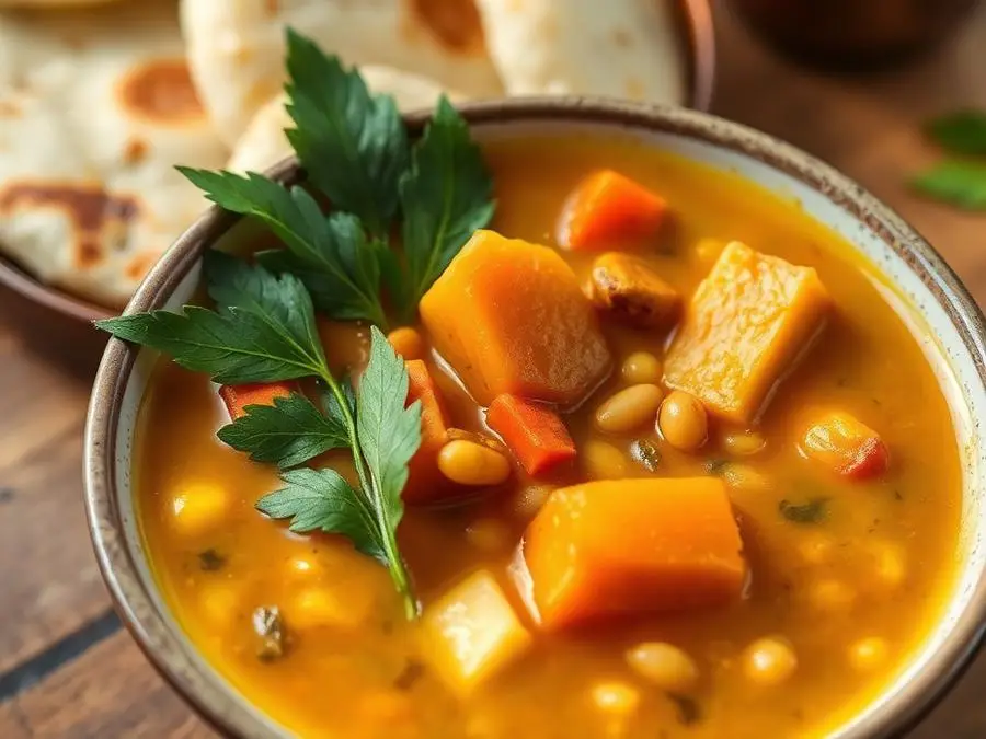 Pumpkin Sambar — South Indian sambar with vegetables